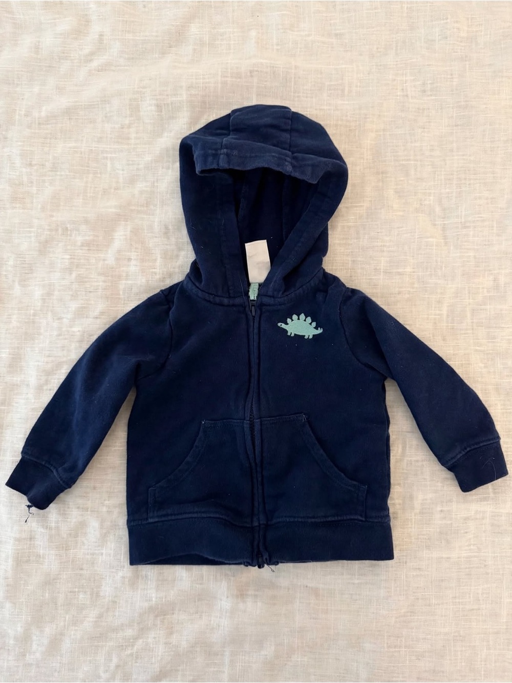 Carter’s Navy Blue Dinosaur Zip-Up Hoodie Sweatshirt 3-6M